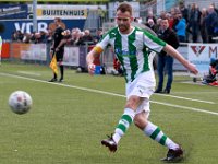 021 2017 Sparta Nijkerk Genemuiden  08-04-2017: Voetbal: Sparta Nijkerk v SC Genemuiden: Nijkerk/Jacco Riemens of Genemuiden/ : SC genemuiden, Sparta Nijkerk, Zaterdagamateurvoetbal, Hoofdklasse B, Jacco riemens