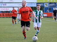 031 2017 Sparta Nijkerk Genemuiden  08-04-2017: Voetbal: Sparta Nijkerk v SC Genemuiden: Nijkerk/Tim Fechter (l) of Nijkerk, Frank Jansen (r) of Genemuiden/ : SC genemuiden, Sparta Nijkerk, Zaterdagamateurvoetbal, Hoofdklasse B, Tim Fechter, Frank Jansen