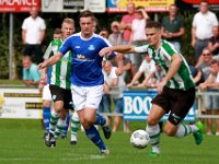 005 2017 Buitenpost Genemuiden  26-08-2017: Voetbal: Buitenpost v SC Genemuiden: Buitenpost/Joran Olijve (l) of Buitenpost, Dirk Muis (r) of Genemuiden/ : Buitenpost, SC Genemuiden, Robert Boes, Joran Olijve, Dirk Muis