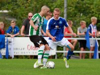 016 2017 Buitenpost Genemuiden  26-08-2017: Voetbal: Buitenpost v SC Genemuiden: Buitenpost/Omar Kavak (l) of Genemuiden, Wim de Vries (r) of Buitenpost/ : Buitenpost, SC Genemuiden, Omar Kavak, Wim de Vries