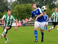 032 2017 Buitenpost Genemuiden  26-08-2017: Voetbal: Buitenpost v SC Genemuiden: Buitenpost/Frank Kuurman (l) of Genemuiden, Aaron Boekhout (r) of Buitenpost/ : Buitenpost, SC Genemuiden, Frank Kuurman, Aaron Boekhout, Joran Pot