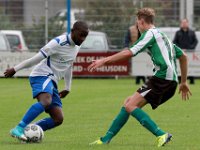 001 2017 DFS - Genemuiden  16-09-2017: Voetbal: DFS v SC Genemuiden: Opheusden/Lucien Dors (l) of DFS, Rick Doorn of Genemuiden/ : sv DFS, SC Genemuiden, Hoofdklasse B, Lucien Dors