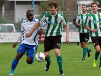 009 2017 DFS - Genemuiden  16-09-2017: Voetbal: DFS v SC Genemuiden: Opheusden/Lucien Dors (l) of DFS, Roelof de Jong (m), Rick Doorn (r) of Genemuiden/ : sv DFS, SC Genemuiden, Hoofdklasse B, Lucien Dors, Roelof de Jong, Rick Doorn