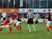 001 2017 Genemuiden - De Treffers  19-09-2017: Voetbal: SC Genemuiden v De Treffers: Genemuiden/Bram Eltink (l) of De Treffers,  Dirk Muis (m) of Genemuiden, Joris Jansen (r) of De Treffers/ : KNVB Beker, SC Genemuiden, De Treffers, Bram Eltink, Dirk Muis, Joris Jansen