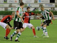 016 2017 Genemuiden - De Treffers  19-09-2017: Voetbal: SC Genemuiden v De Treffers: Genemuiden/Robin Jansen (m) of De Treffers, Omar Kavak (r) of Genemuiden/ : KNVB Beker, SC Genemuiden, De Treffers, Robin Jansen, Omar Kavak