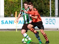 010 2017 Genemuiden Sparta Nijkerk  23-09-2017: Voetbal: SC Genemuiden v Sparta Nijkerk: Genemuiden/Dirk Muis (l) of Genemuiden, Jesse Buitenhuis (r) of Nijkerk : SC genemuiden, Sparta Nijkerk, Hoofdklasse B, Zaterdagamateurvoetbal, Dirk Muis, Jesse Buitenhuis