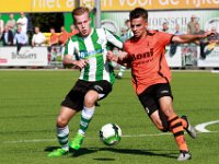 011 2017 Genemuiden Sparta Nijkerk  23-09-2017: Voetbal: SC Genemuiden v Sparta Nijkerk: Genemuiden/Matthias Breman (l) of Genemuiden, Rafael Boer (r) of Nijkerk/ : SC genemuiden, Sparta Nijkerk, Hoofdklasse B, Zaterdagamateurvoetbal, Matthias Breman, Rafael Boer