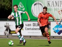 013 2017 Genemuiden Sparta Nijkerk  23-09-2017: Voetbal: SC Genemuiden v Sparta Nijkerk: Genemuiden/Roelof de Jong (l) of Genemuiden, Jesse Buitenhuis (r) of Nijkerk/ : SC genemuiden, Sparta Nijkerk, Hoofdklasse B, Zaterdagamateurvoetbal, Roelof de Jong, Jesse Buitenhuis