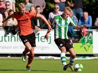 022 2017 Genemuiden Sparta Nijkerk  23-09-2017: Voetbal: SC Genemuiden v Sparta Nijkerk: Genemuiden/Jorrit Fiegen (l) of Nijkerk, Robert Boes (r) of Genemuiden/ : SC genemuiden, Sparta Nijkerk, Hoofdklasse B, Zaterdagamateurvoetbal, Jorrit Fiegen, Robert Boes