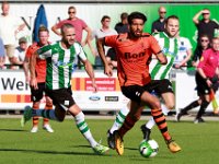 025 2017 Genemuiden Sparta Nijkerk  23-09-2017: Voetbal: SC Genemuiden v Sparta Nijkerk: Genemuiden/Omar Kavak (l) of Genemuiden, Mohammed Alhaydar (m) of Nijkerk, Sijmon Eenkhoorn (r) of Genemuiden/ : SC genemuiden, Sparta Nijkerk, Hoofdklasse B, Zaterdagamateurvoetbal, Omar Kavak, Mohammed Alhaydar, Sijmon Eenkhoorn