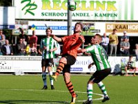 027 2017 Genemuiden Sparta Nijkerk  23-09-2017: Voetbal: SC Genemuiden v Sparta Nijkerk: Genemuiden/Frank Heus (l) of Nijkerk, Robert Boes (r) of Genemuiden/ : SC genemuiden, Sparta Nijkerk, Hoofdklasse B, Zaterdagamateurvoetbal, Frank Heus, Robert Boes