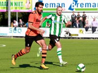 030 2017 Genemuiden Sparta Nijkerk  23-09-2017: Voetbal: SC Genemuiden v Sparta Nijkerk: Genemuiden/Mohammed Alhaydar (l) of Nijkerk, Omar Kavak (r) of Genemuiden/ : SC Genemuiden, Sparta Nijkerk, Hoofdklasse B, Zaterdagamateurvoetbal, Mohammed Alhaydar, Omar Kavak