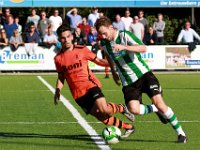 033 2017 Genemuiden Sparta Nijkerk  23-09-2017: Voetbal: SC Genemuiden v Sparta Nijkerk: Genemuiden/Rafael Boer (l) of Nijkerk, Jacco Riemens (r) of Genemuiden/ : SC genemuiden, Sparta Nijkerk, Hoofdklasse B, Zaterdagamateurvoetbal, Rafael Boer, Jacco Riemens