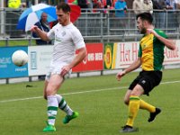 009 2017 Huizen Genemuiden  30-09-2017: Voetbal: Huizen SC Genemuiden: Huizen/Dirk Muis (l) of Genemuiden, Nino van Jaarveld (r) of Huizen/ : SC Genemuiden, sv Huizen, zaterdagamateurvoetbal, Hoofdklasse B, Dirk Muis, Nino van Jaarsveld