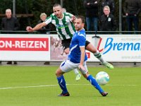 010 2017 Genemuiden Putten  07-10-2017: Voetbal: SC Genemuiden v SDCP: Genemuiden/Omar Kavak (l) of Genemuiden, Martijn Duits (r) of Putten/ : SC Genemuiden, SDC Putten, Hoofdklasse B, Zaterdagamateurvoetbal, Omar Kavak, Martijn Duits
