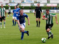 025 2017 Genemuiden Putten  07-10-2017: Voetbal: SC Genemuiden v SDCP: Genemuiden/Wouter de Bruin (l) of Putten, Jacco Riemens (r) of Genemuiden/ : SC Genemuiden, SDC Putten, Hoofdklasse B, Zaterdagamateurvoetbal, Wouter de Bruin, Jacco Riemens