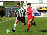 009 17 18 Genemuiden HZVV  21-10-2017: Voetbal: SC Genemuiden v HZVV: Genemuiden/Dirk Muis (l) of Genemuiden, Marlon Luchtenberg (r) of HZVV/ : SC Genemuiden, HZVV, Hoogeveen, Zaterdagamateurvoetbal, Hoofdklasse B, Dirk Muis, Marlon Luchtenberg