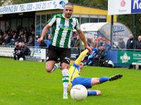 006 17 18 NSC Nijkerk Genemuiden  28-10-2017: Voetbal: NSC Nijkerk v SC Genemuiden: Nijkerk/Dave Knikker (r) of NSC Nijkerk, Omar Kavak (l) of Genemuiden/ : NSC Nijkerk, SC Genemuiden, Hoofdklasse B, Zaterdagamateurvoetbal, Dave Knikker, Omar Kavak