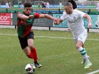 017 17 18 Zuidvogels Genemuiden  18-11-2017: Voetbal: Zuidvogels v SC Genemuiden: Huizen/Daryl Yngard (l) of Zuidvogels, Omar Kavak (r) of Genemuiden/ : HSV De Zuidvogels, SC Genemuiden, Hoofdklasse B, Zaterdagamateurvoetbal, V, Omar Kavak