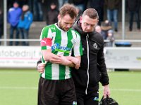 HL20180203019  03-02-2018: Voetbal: SDCP v sc Genemuiden: Putten/Jacco Riemens (l), Arie Wessels (r) of Genemuiden/ : SC Genemuiden, SDC Putten, Zaterdagamateurvoetbal, Hoofdklasse B, Jacco Riemens, Arie Wessels