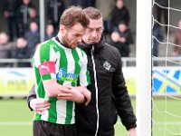 HL20180203020  03-02-2018: Voetbal: SDCP v sc Genemuiden: Putten/Jacco Riemens (l), Arie Wessels (r) of Genemuiden/ : SC Genemuiden, SDC Putten, Zaterdagamateurvoetbal, Hoofdklasse B, Jacco Riemens, Arie Wessels