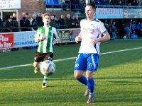 HL20180217021  17-02-2018: Voetbal: Urk v SC Genemuiden: Urk/Frank Jansen (l) of Genemuiden, Riekelt Jan Brands (r) of Urk/ : SC Genemuiden, SV Urk, Zaterdagamateurvoetbal, Hoofdklasse B, Frank Jansen, Riekelt Jan Brands