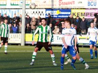 HL20180217024  17-02-2018: Voetbal: Urk v SC Genemuiden: Urk/Danny Menting (l) of Genemuiden, Marinus Snoek (r) of Urk/ : SC Genemuiden, SV Urk, Zaterdagamateurvoetbal, Hoofdklasse B, Danny Menting, Marinus Snoek