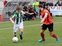HL20180310005  10-03-2018: Voetbal: Sparta Nijkerk v SC Genemuiden: Nijkerk/Frank jansen (l) of Genemuiden, Wesley de Laat (r) of Sparta Nijkerk/ : Sparta Nijkerk, Sportclub Genemuiden, Hoofdklasse B, Zaterdagamateurvoetbal, Frank Jansen, Wesley de Laat