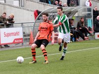 HL20180310006  10-03-2018: Voetbal: Sparta Nijkerk v SC Genemuiden: Nijkerk/Frank Heus (l) of Sparta Nijkerk, Anne van der Kolk (r) of Genemuiden/ : Sparta Nijkerk, Sportclub Genemuiden, Hoofdklasse B, Zaterdagamateurvoetbal, Frank Heus, Anne van der Kolk