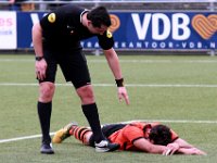 HL20180310016  10-03-2018: Voetbal: Sparta Nijkerk v SC Genemuiden: Nijkerk/Ref. Virancikli/ : Sparta Nijkerk, Sportclub Genemuiden, Hoofdklasse B, Zaterdagamateurvoetbal, Ref. Virancikli