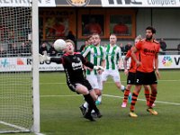 HL20180310025  10-03-2018: Voetbal: Sparta Nijkerk v SC Genemuiden: Nijkerk/Fabian Bouwman (l) of Sparta Nijkerk, Sijmon Eenkhoorn (m) of Genemuiden, Mohammed Al Haydar (r) of Sparta Nijkerk/ : Sparta Nijkerk, Sportclub Genemuiden, Hoofdklasse B, Zaterdagamateurvoetbal, Fabian Bouwman, Sijmon Eenkhoorn, Mohammed Al Haydar
