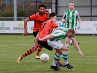 HL20180310032  10-03-2018: Voetbal: Sparta Nijkerk v SC Genemuiden: Nijkerk/Mohammed Al Haydar (l), Mark Groenewoudt (m) of Sparta Nijkerk, Arjen Hagenauw (r), Sijmon Eenkhoorn (fr) of Genemuiden/ : Sparta Nijkerk, Sportclub Genemuiden, Hoofdklasse B, Zaterdagamateurvoetbal, Mohammed Al Haydar, Mark Groenewoudt, Arjen Hagenauw, Sijmon Eenkhoorn