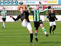 HL20180317015  17-03-2018: Voetbal: SC Genemuiden v DFS: Genemuiden/Mart Raterink (l) of DFS, Sijmon Eenkhoorn (r) of Genemuiden/ : SC Genemuiden, DFS, Zaterdagamateurvoetbal, Hoofdklasse B, Mart Raterink, Sijmon Eenkhoorn, Marc Harlaux