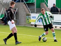 HL20180317032  17-03-2018: Voetbal: SC Genemuiden v DFS: Genemuiden/Rick van Walsem (l) of DFS, Sijmon Eenkhoorn (r) of Genemuiden/ : SC Genemuiden, DFS, Zaterdagamateurvoetbal, Hoofdklasse B, Rick van Walsem, Sijmon Eenkhoorn