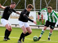 HL20180317033  17-03-2018: Voetbal: SC Genemuiden v DFS: Genemuiden/Corne Davelaar (l), Rick van Walsem (m) of DSF, Sijmon Eenkhoorn (r) of Genemuiden/ : SC Genemuiden, DFS, Zaterdagamateurvoetbal, Hoofdklasse B, Corne Davelaar, Rick van Walsem, Sijmon Eenkhoorn