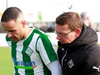 HL20180317042  17-03-2018: Voetbal: SC Genemuiden v DFS: Genemuiden/Omar Kavak (l), Arie Wessels (r) of Genemuiden. : SC Genemuiden, DFS, Zaterdagamateurvoetbal, Hoofdklasse B, Omar Kavak, Arie Wessels