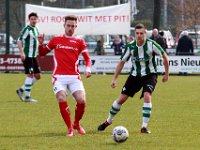 HL20180324001  24-03-2018: Voetbal: AZSV v SC Genemuiden: Aalten/Joost Rasing (l) of AZSV, Erik Rotman (r) of Genemuiden/ : SC Genemuiden, AZSV, Zaterdagamateurvoetbal, Hoofdklasse B, Joost Rasing, Erik Rotman