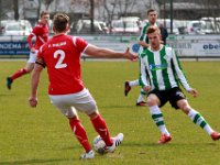 HL20180324002  24-03-2018: Voetbal: AZSV v SC Genemuiden: Aalten/Joran Pot (r) of Genemuiden/ : SC Genemuiden, AZSV, Zaterdagamateurvoetbal, Hoofdklasse B, Joran Pot