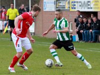 HL20180324008  24-03-2018: Voetbal: AZSV v SC Genemuiden: Aalten/Omar Kavak (r) of Genemuiden/ : SC Genemuiden, AZSV, Zaterdagamateurvoetbal, Hoofdklasse B, Omar Kavak
