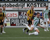 HL20250816008 ERMELO, NETHERLANDS - AUGUST 16, 2025: Stef Nijland (l) of DVS, Hadde Pleijsier (r) of Genemuiden. Competition match between DVS´33 vs SC Genemuiden at...