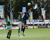 HL20250830003 BUNSCHOTEN, NETHERLANDS - AUGUST 30, 2025: Rick Blokhuis (l), Sven Deen (m) of Eemdijk, Jens Jurn Streutker (r) of Genemuiden. Competition match between vv...