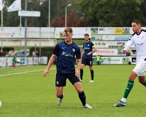 HL20250927008 GENEMUIDEN, NETHERLANDS - SEPTEMBER 27: Rutger Etten (l) of Genemuiden, Mohammed Iallouchen (r) of HSC/ Competition match between SC Genemuiden vs HSC '21 at...