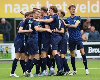 HL20250927018 GENEMUIDEN, NETHERLANDS - SEPTEMBER 27: Team of Genemuiden. Competition match between SC Genemuiden vs HSC '21 at Sports complex “the Wetering” on september 27,...