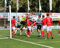 HL20251004013 RIJSSEN, NETHERLANDS - OKTOBER 10: Competition match between Excelsior '31 vs SC Genemuiden at Sports complex “the Koerbelt” on oktober 4, 2025 in Rijssen,...