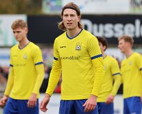 HL20251115008 GENEMUIDEN, NETHERLANDS - NOVEMBER 15, 2025: Sam Crowther of Staphorst. Competition match between SC Genemuiden vs v.v. Staphorst at Sports complex “the...