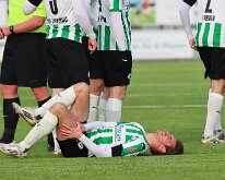 HL20260124011 GENEMUIDEN, NETHERLANDS - JANUARY 2026: Hadde Pleijiser of Genemuiden. Competition match between SC Genemuiden vs v.v. Eemdijk at Sports complex “the Wetering”...