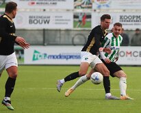 HL20260124019 GENEMUIDEN, NETHERLANDS - JANUARY 2026: Jeffrey van den Dikkenberg (l) of Eemdijk, Marc Magan (r) of Genemuiden. Competition match between SC Genemuiden vs v.v....