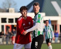 HL20260207016 WOERDEN, NETHERLANDS - FEBRUARY 2026: Jeffrey Buitenweg (l) of Sportlust, Rutger Etten (r) of Genemuiden. Competition match between Sportlust '46 vs SC...