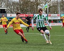 HL20260314015 RAALTE, NETHERLANDS - MARCH 14: Maurice van Bussel (l) of Raalte, Rens van Benthem (r) of Genemuiden. Competition match between Rohda Raalte vs SC Genemuiden at...