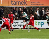 HL20260321005 GENEMUIDEN, NETHERLANDS - MARCH 21: Berwout Beimers of Genemuiden. Competition match between SC Genemuiden vs USV Hercules at Sportcomplex de Wetering on march...